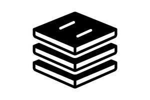 Layer flake solid icon, a Solid Icon by Creative priyanka