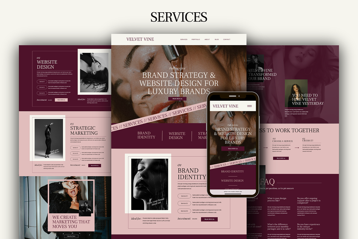 Dark Moody Agency Portfolio Website, a Squarespace Template by Warmsoulgallery (Photo 3 of 11)