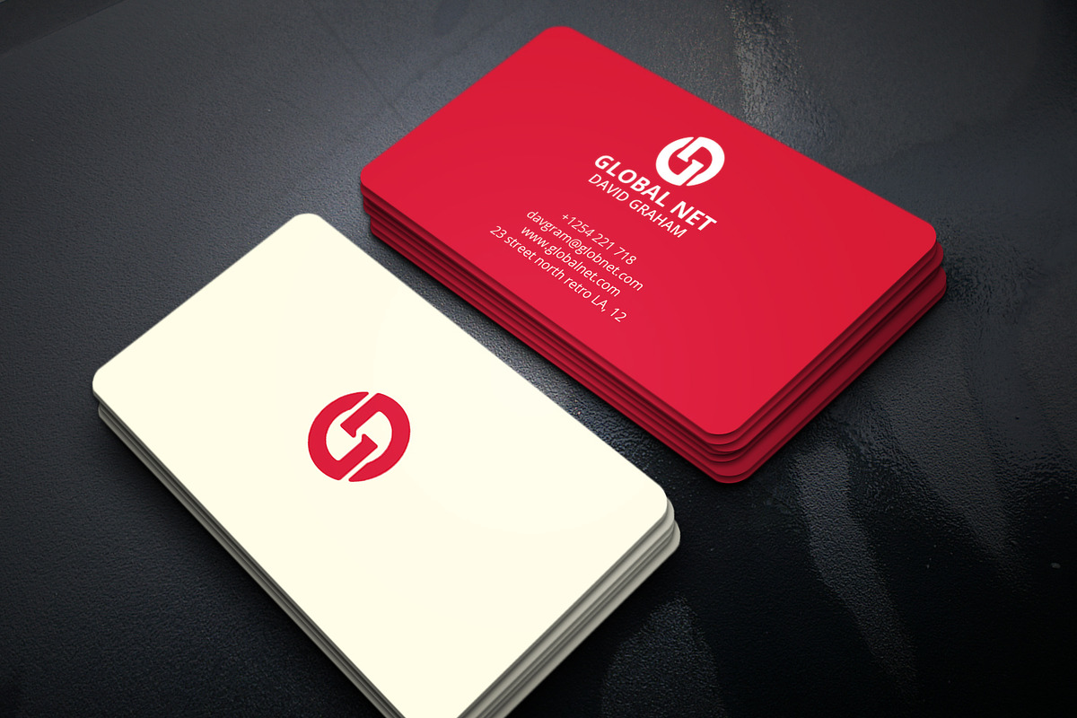 3 Colored Minimal Business Card, a Business Card Template by Shahjhan (Photo 1 of 4)