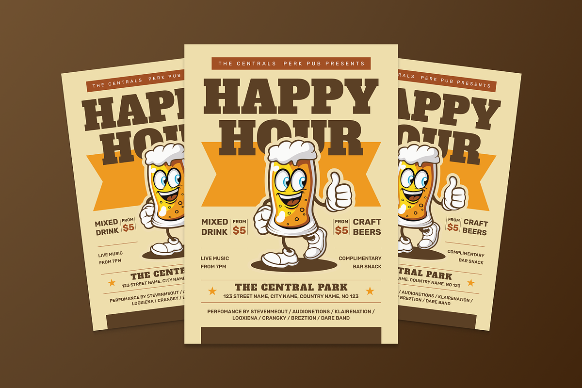 Happy Hour Flyer, a Flyer Template by MMPixelCraft (Photo 3 of 5)