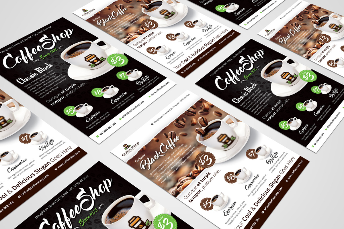 Coffee Shop Flyer Templates, a Flyer Template by buttonpl (Photo 2 of 5)