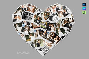 Love Heart Photo Collage Template, a Social Media Template by DesignerCandies