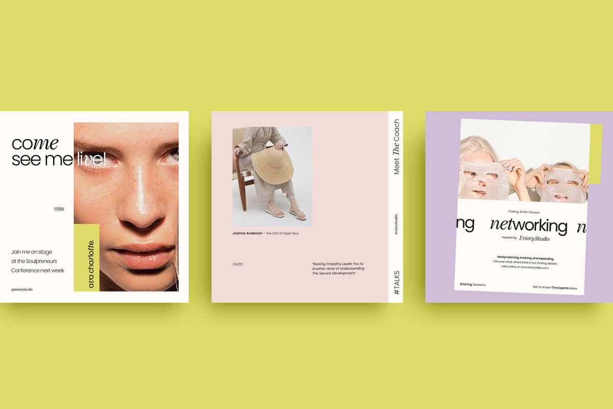 MIEL / Social Media Pack, a Social Media Template by Eviory (Photo 6 of 28)