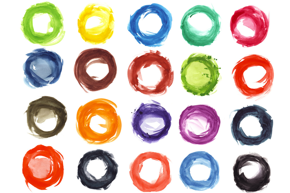 Watercolor circles, a Decorative Illustration by Nicolai-works (Photo 2 of 2)