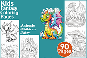 Kids Fantasy Coloring Pages For kids, an Animal Illustration by martinblan (Thumbnail 1 of 4)
