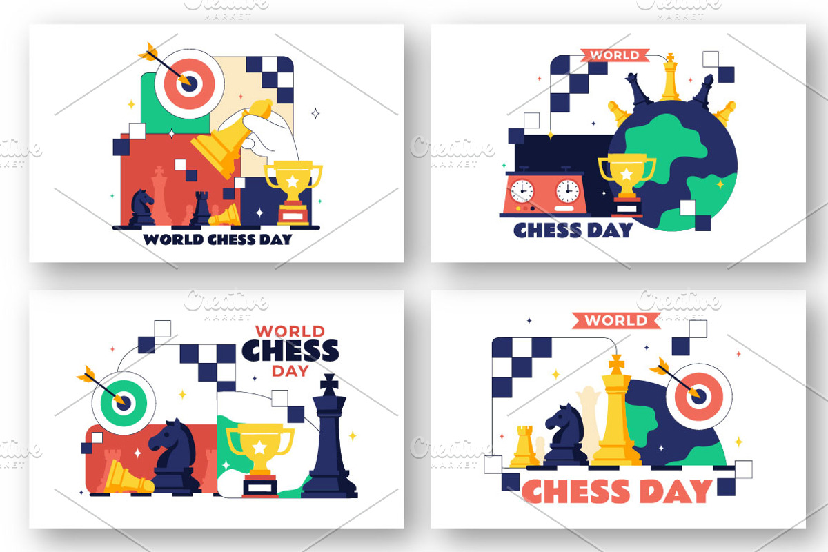 10 World Chess Day Illustration, a Sport Illustration by denayunebgt (Photo 3 of 4)