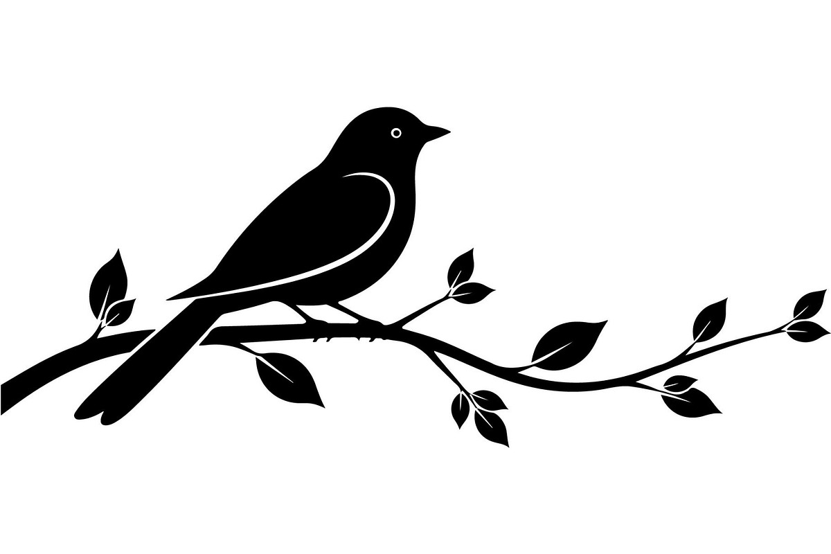 Birds on Branch Vector Collection, a Decorative Illustration by Designer_Momina (Photo 2 of 21)