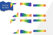 Pride Flag & Frame – Rainbow Clipart, an Illustration by aniunova (Thumbnail 4 of 5)