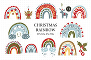 Christmas Rainbow Set. Eps, Svg, Png, an Illustration by ClipArtRoom (Thumbnail 1 of 6)