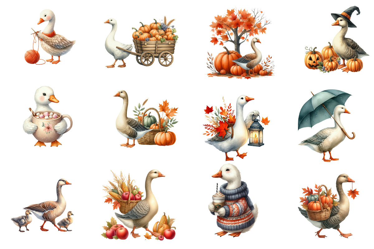 Fall Halloween Goose Sublimation, an Illustration by Designworld (Photo 4 of 5)