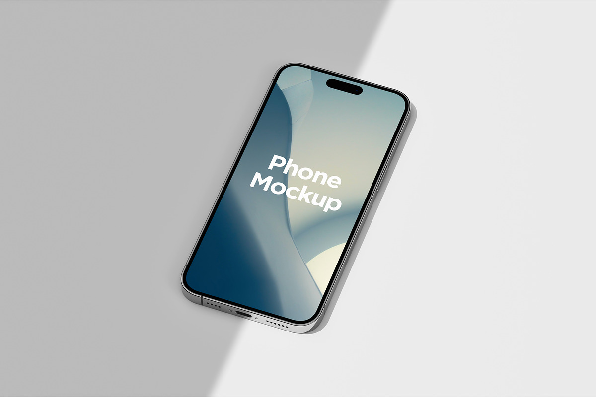 4 Lying iPhone 14 Pro Max Mockups, an iPhone Mockup by DreamVisuals (Photo 1 of 4)
