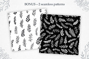 Hand Drawn Wreaths Clipart + BONUS, a Decorative Illustration by mejorana (Thumbnail 4 of 6)