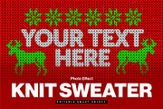 Christmas Knit Sweater Photo Effect, a Layer Style Add-On by DesignerCandies (Thumbnail 1 of 5)