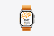 Watch Ultra Mockup, a Wearable Device Mockup by UnicDesign (Thumbnail 3 of 7)
