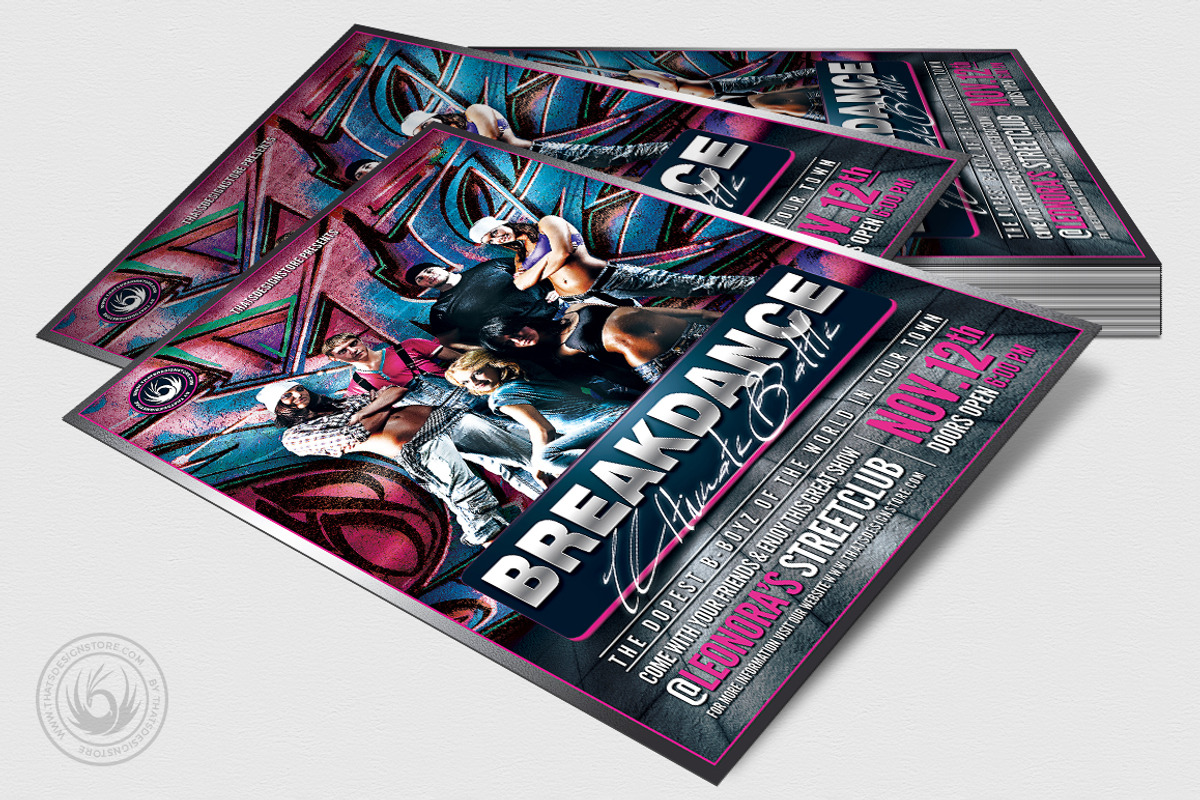 Breakdance Battle Flyer Template V3, a Flyer Template by ThatsDesign Art