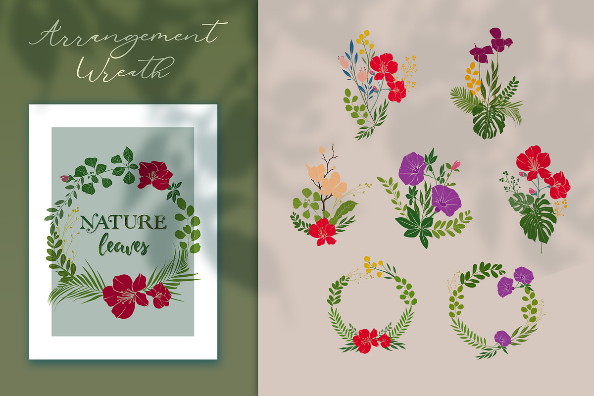 Nature Leaves Flower and Mandala, a Decorative Illustration by Papatongartist (Photo 6 of 7)