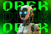 Orek Futuristic Display Font, a Sans Serif Font by kangfont Studio (Thumbnail 6 of 11)