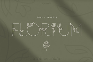 Florium - floral logo font, a Sans Serif Font by Favete Art