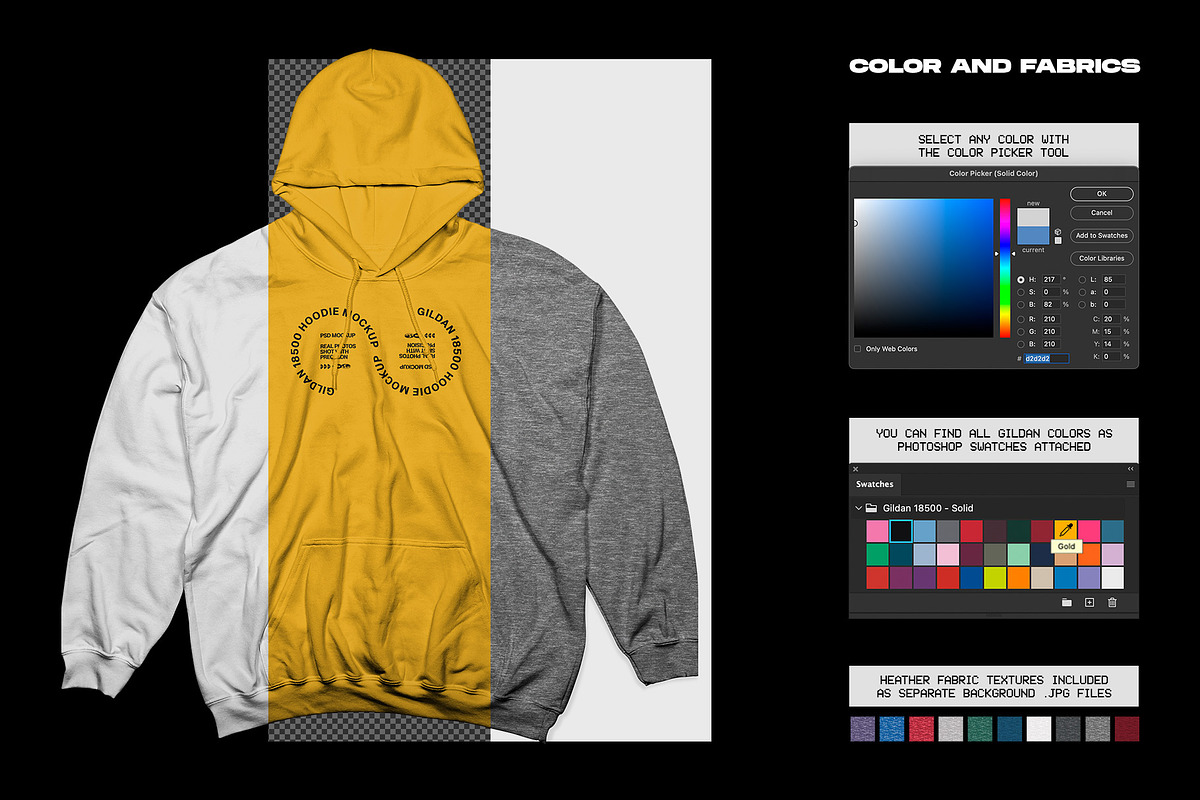 Hoodie Mockup - Gildan 18500, a Hoody Mockup by FLYERWRK (Photo 4 of 11)