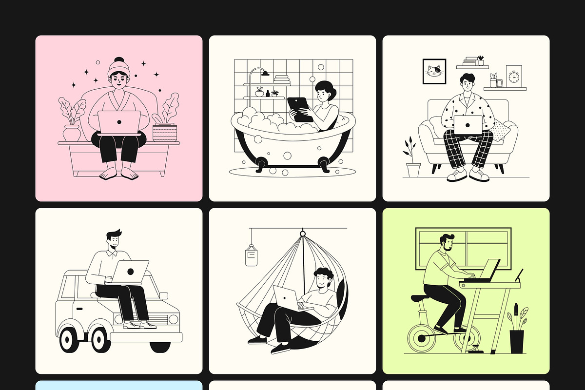 Freelance Vector Illustration Set, an Object Graphic by Brickclay (Photo 9 of 10)
