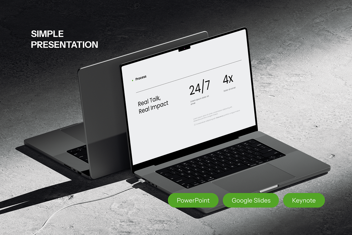 S1mple Presentation Template, a Presentation Template by MNML Agency (Photo 2 of 19)