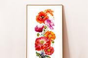 Poppy. Watercolor, a Decorative Illustration by Ekaterina Mikheeva (Thumbnail 2 of 7)