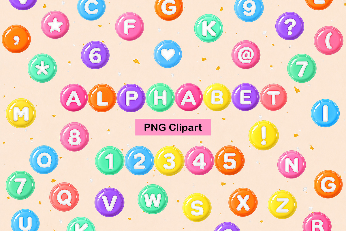 Beads Alphabet & Numbers Clipart, an Object Graphic by NataKa (Photo 1 of 5)