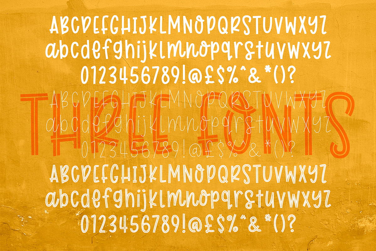 Don Flip Flap - fun inline font trio, a Font by Little Type Factory (Photo 8 of 10)