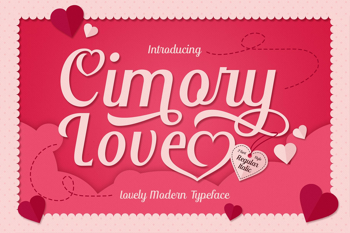 Cimory Love Typeface, a Script Font by alit design (Photo 1 of 15)