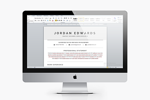 Clean Word Resume Template 4 Pages