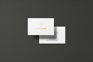 8.5x5.5cm Business Card Mockup