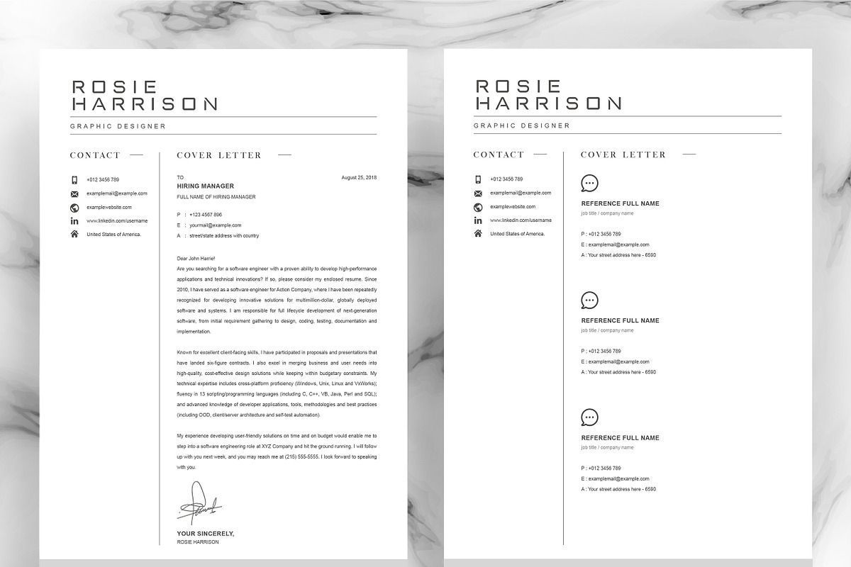 Word CV Template, a Resume Template by ResumeInventor (Photo 3 of 6)