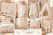 Woodland Kids Wall Mural, a Wallpaper Graphic by by creative paper (Thumbnail 13 of 14)