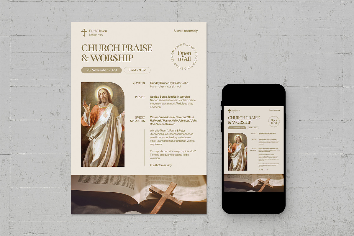 Church Event Flyer Template, a Flyer Template by BrandPacks (Photo 2 of 5)
