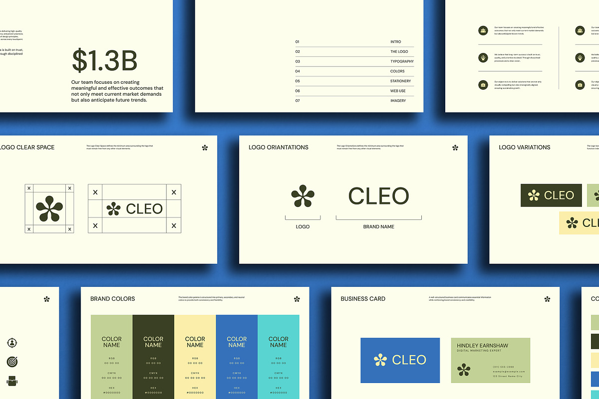 CLEO | Brand Guidelines Presentation, a Presentation Template by Artisan Vibes (Photo 2 of 11)