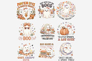 Cute Halloween Ghost Quotes Clipart, a Seasonal Illustration by Tanya Kart (Thumbnail 7 of 11)