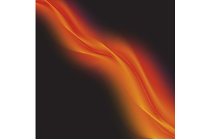 Glowing Abstract Waves on Dark, an Illustration by piter.goskov
