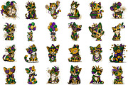 Mardi Gras Cute Kitty Clipart, an Illustration by Sublimation Artist (Thumbnail 2 of 6)