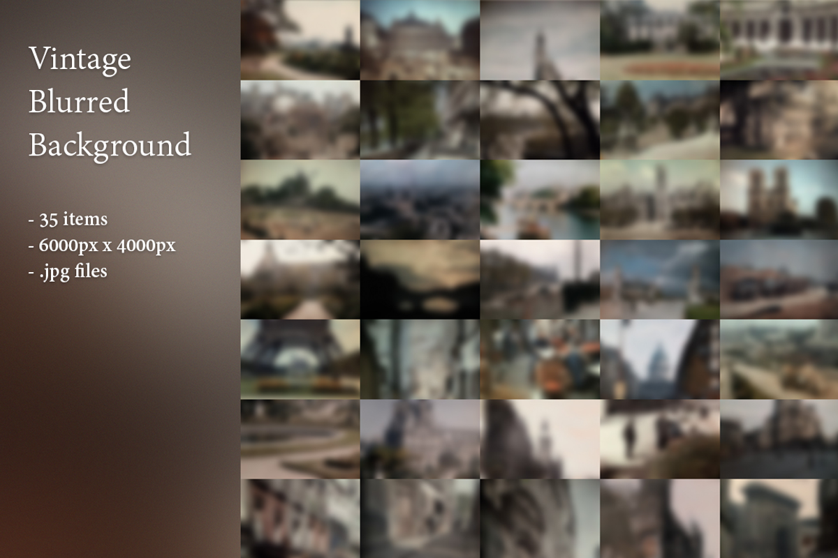 35 Vintage Blurred Backgrounds, a Texture Graphic by Michal Chovanec (Photo 2 of 4)