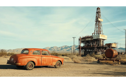 Rusty vintage car parked near an, a Nature Photo by Sergey Kotenev