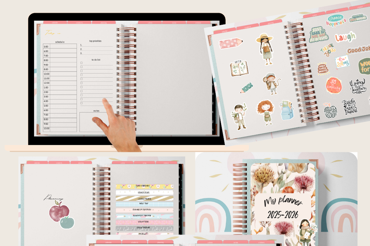 teacher digital planner editable preview 2