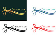 Hair Saloon Shop Logo Template, a Branding & Logo Template by FusionadCreates (Thumbnail 3 of 5)