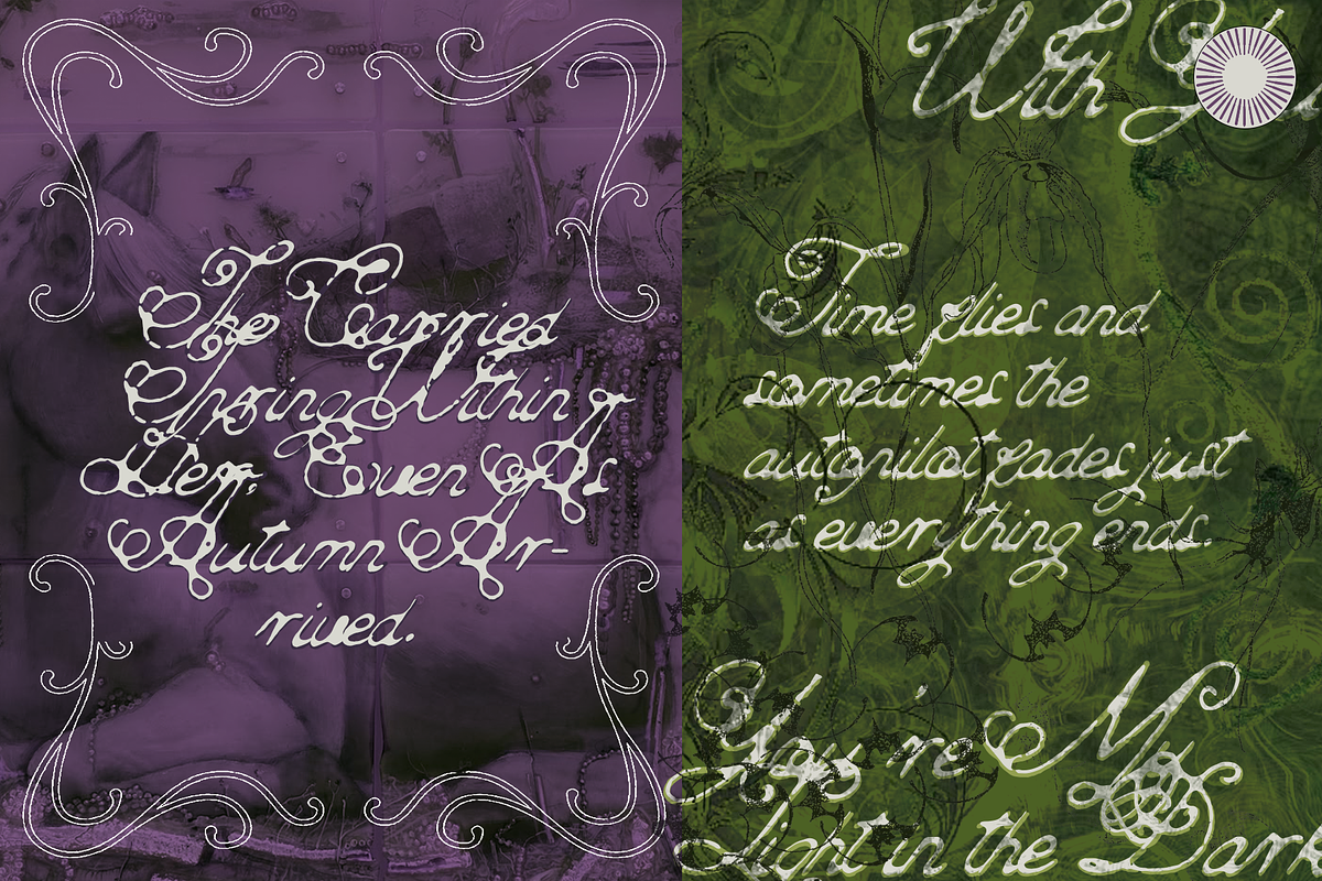Wild Flower - Gothic Script, a Script Font by Setara Langit CreativeStd (Photo 2 of 15)