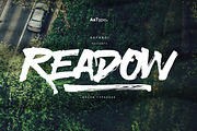 Readow Brush Fontsz, a Handwritten Font by AaType. (Thumbnail 1 of 6)