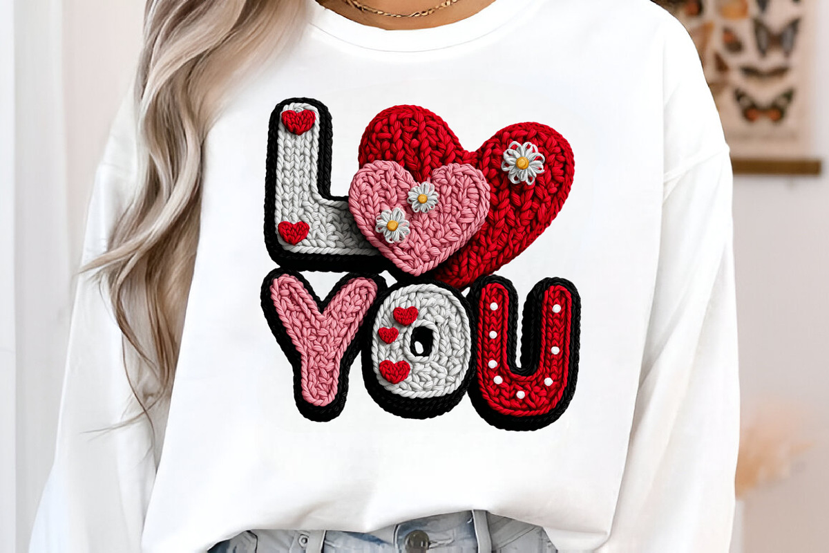 Faux Yarn Valentine Day Clipart, an Illustration by SinaCreation (Photo 7 of 11)