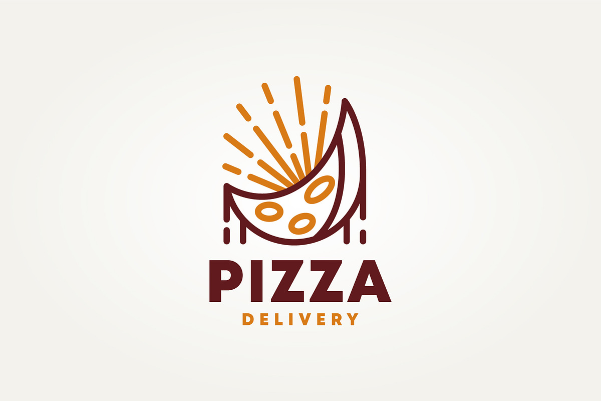 delicious pizza line art logo, a Branding & Logo Template by Blazybone (Photo 1 of 2)
