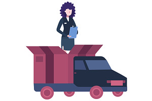 Delivery and logistic icon vector, a Transportation Illustration by vectorpointstudio