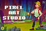Pixel Art Studio Action, an Action Add-On by DesignRocket (Thumbnail 1 of 9)