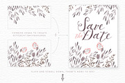 Watercolor floral edges backgrounds, a Decorative Illustration by Lisa Glanz (Thumbnail 3 of 5)