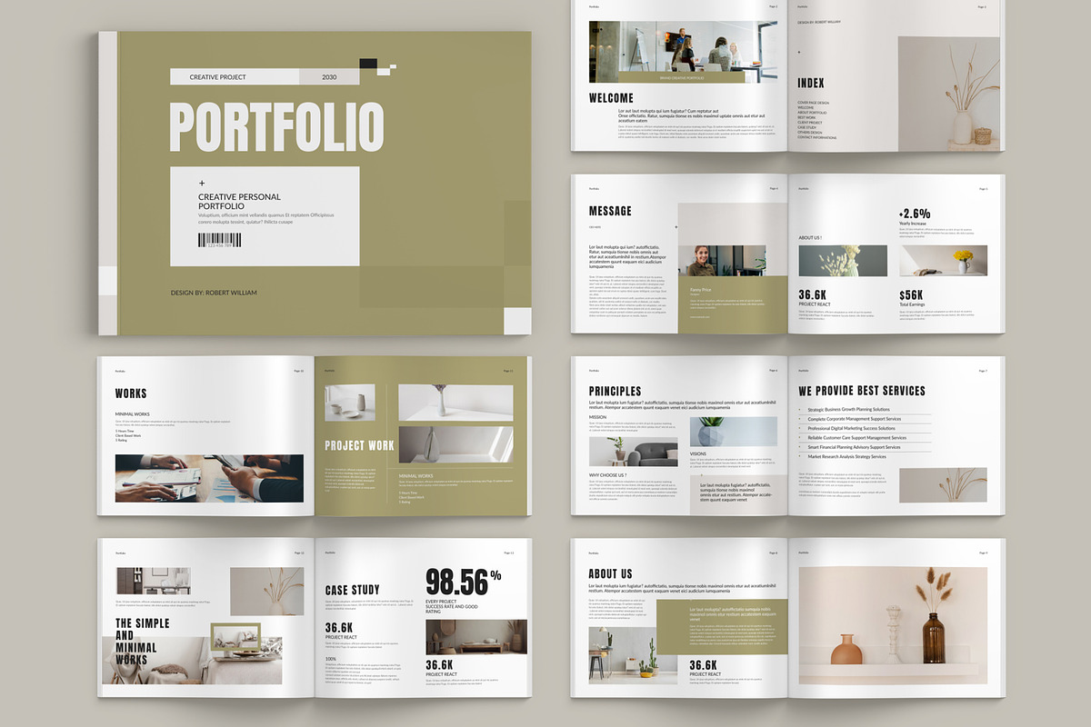 Portfolio Landscape Templates, a Brochure Template by Pixelpick (Photo 1 of 9)